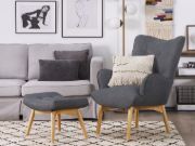 Picture of Montana Armchair Set – Natural Wood Armchair with Matching Footrest