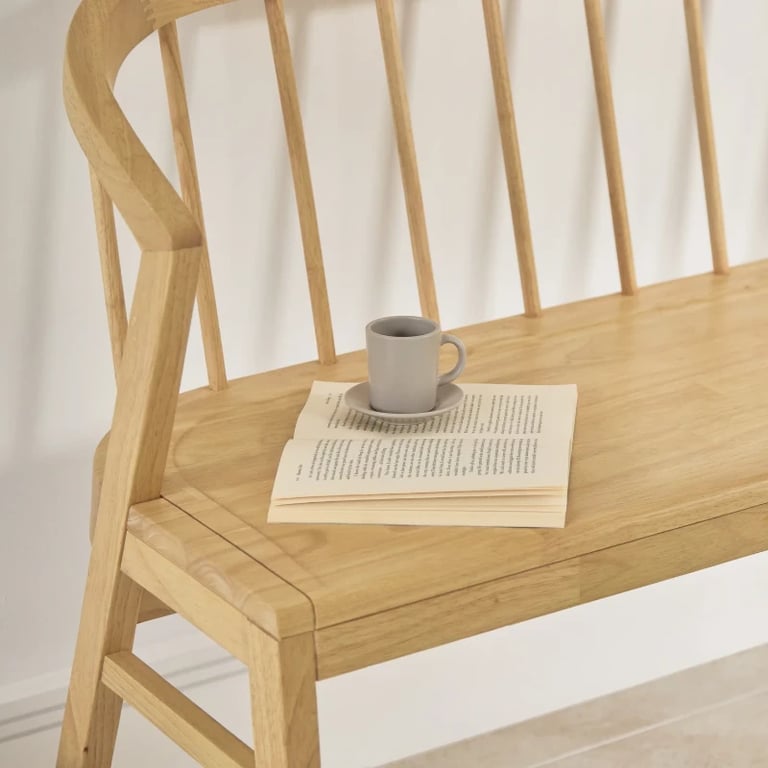 صورة مقعد إلستا من الخشب الطبيعي