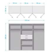 صورة دولاب دايفر خشب طبيعي مع مرآه