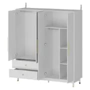 صورة دولاب خشب طبيعي مع مرآة - ميرامير