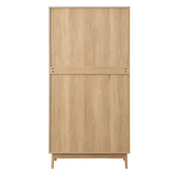 Celyn – Rattan 2-Door Wardrobe with Drawer