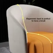 Picture of Saphira Modern Accent Chair – Leather with Stainless Steel Legs