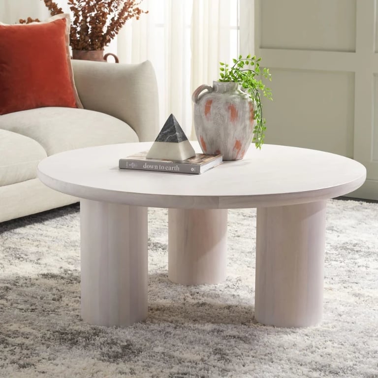 Nova Round Coffee Table – Natural Wood