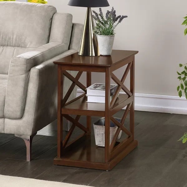 Picture of Arthella Natural wood Side table with storage