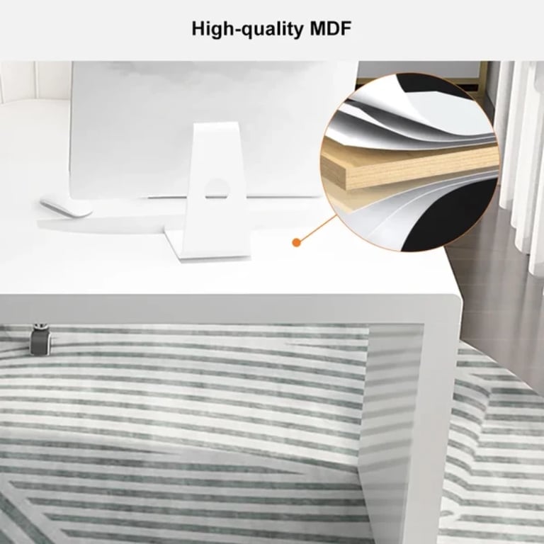 Picture of Mular – Natural Wood Desk with Multi-Drawer Storage & Movable Cabinet