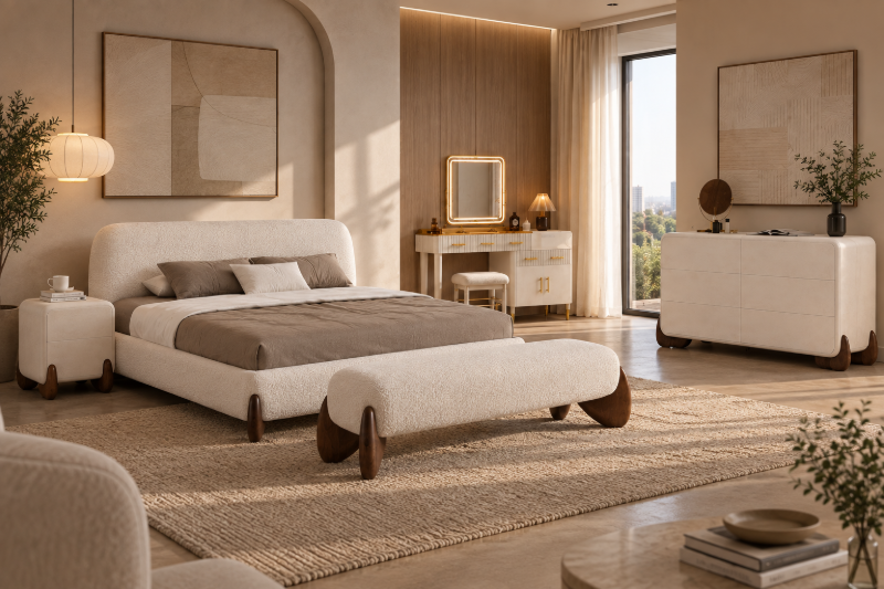 Leve Bedroom Set – Modern Curved Design