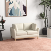 Arvella – 2-Seater Sofa with Elegant Fabric & Natural Wood Frame