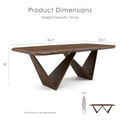 Virel Dining Set – Sculptural Natural Wood Design