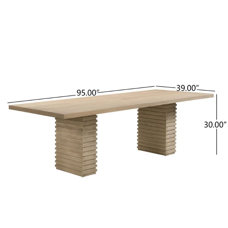 Elvara Dining Set – Natural Wood with Upholstered Chairs