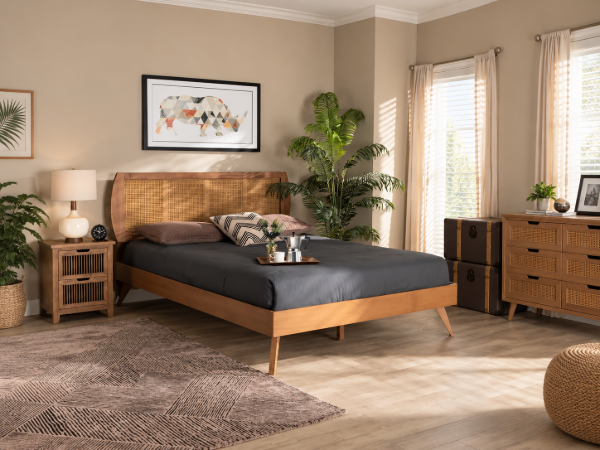 Picture of Kaïla Natural Wood Bed – Modern Design