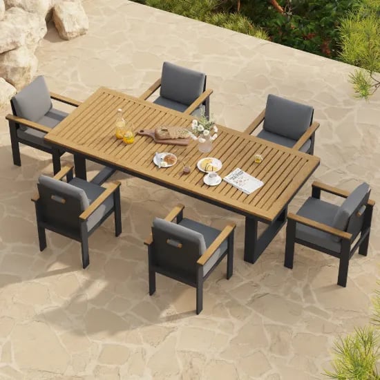 Picture of Urban 7-Piece Outdoor Dining Set – Natural Wood