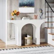 Picture of Arco Natural Wood Console Table – Modern Arch Design