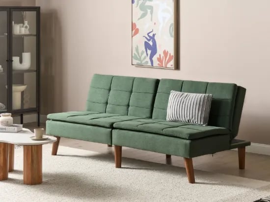 Eldin – Modern Convertible Sofa with Natural Wood Frame