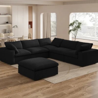 Picture of Delansy L-Shaped Sectional Natural wood
