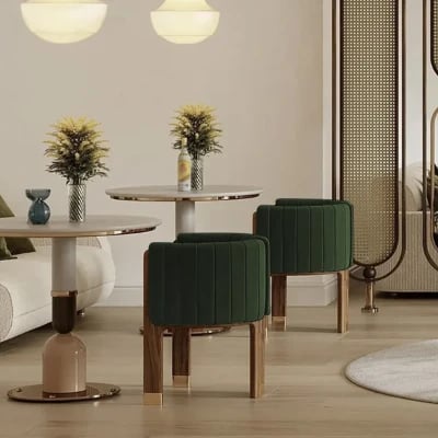 Picture of Arlin Modern Accent Chair – Natural Wood  & Steel Accents