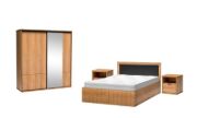 Picture of Vero Natural Wood Bedroom Set – With Accents & Sliding Wardrobe