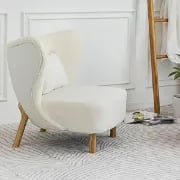 صورة كرسي أرتيزا بذراعين من الخشب الطبيعي – تصميم أنيق يناسب أي غرفة