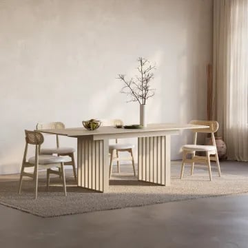 Viora Extendable Dining Table – Natural Wood