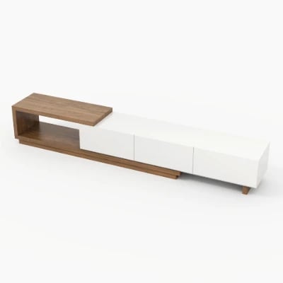 Marcel – Extendable TV Unit & Coffee Table Set made of Natural Wood
