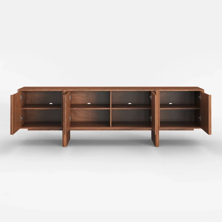 Picture of Tavora Natural Wood Sideboard – Fluted Door Design