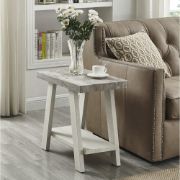 Picture of Aveline Side Table – Natural Wood with Shelf