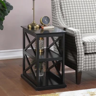 Picture of Arthella Natural wood Side table with storage