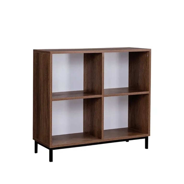 Lauro – Natural Wood Display Shelf with Compact 6-Cube Design