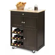 Asac Rolling Kitchen Island with Storage