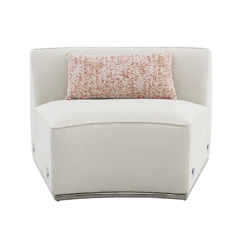 Luna Curved Sectional Sofa – Modern Design with Circular Cushions