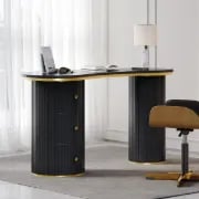 Picture of Hetachi – Natural Wood Office Desk with Double Pedestal