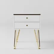 صورة طاولة غرفة نوم حديثة ٢درج - كوارا