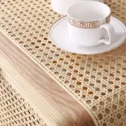 Picture of Amélie - Natural Wood & Rattan Side Table