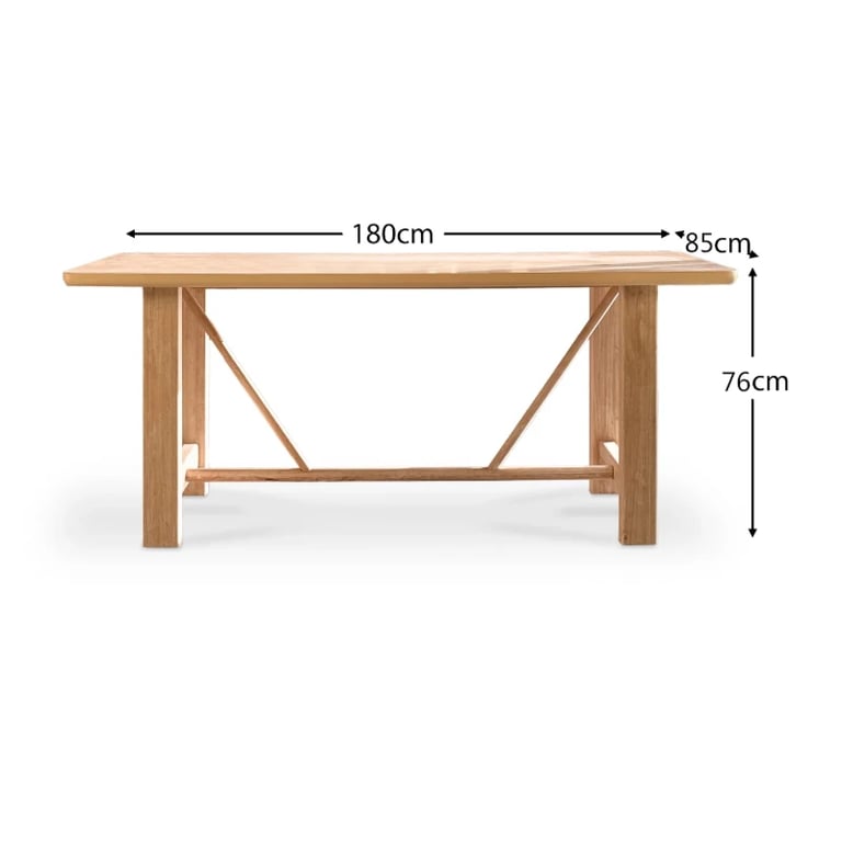 صورة طاولة طعام أرلين من الخشب الطبيعي | ريفيد