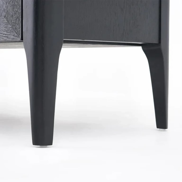 Lisco Sideboard – Natural Wood with Marble Top and Golden Handles