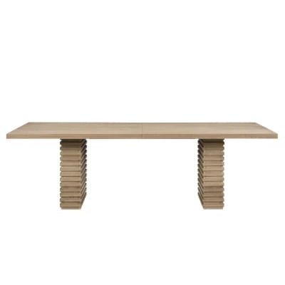 Elvara Dining Set – Natural Wood with Upholstered Chairs