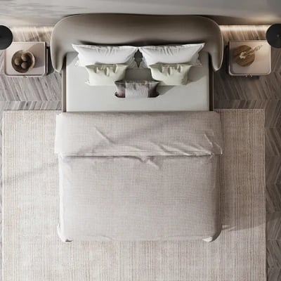 Picture of Luna Curve Upholstered Bed