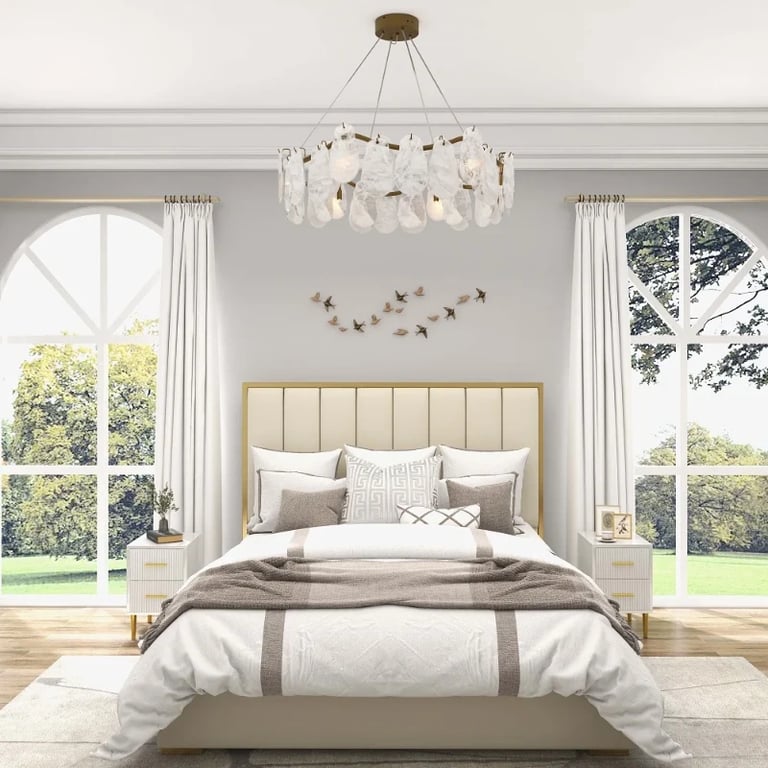 Picture of Crasmy Modern Nightstand with 2 drawers