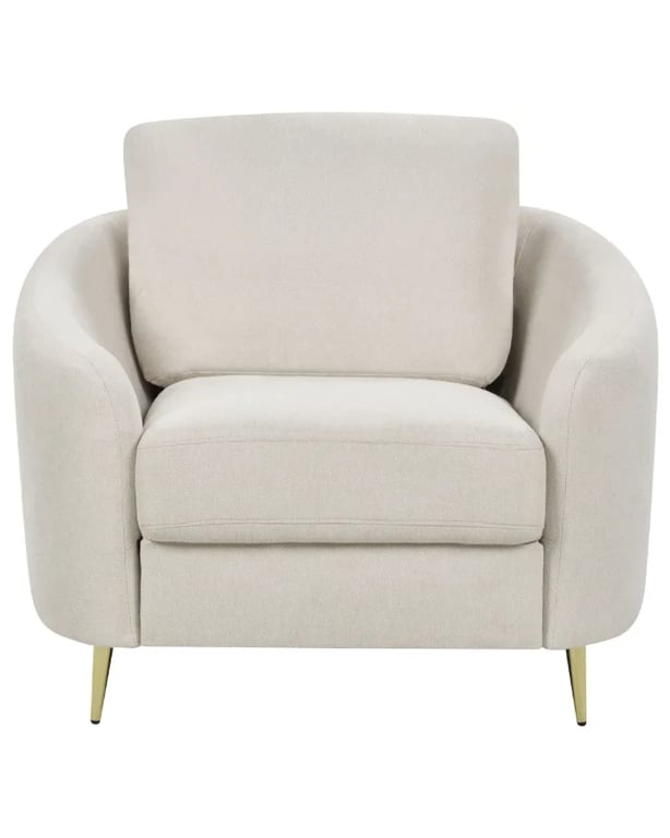 Larevo – Wide Seat Armchair with Stainless Legs