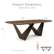 Virel Dining Set – Sculptural Natural Wood Design