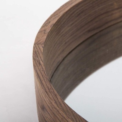 Revvvd Wall Mirror With Wood Frame Rounded