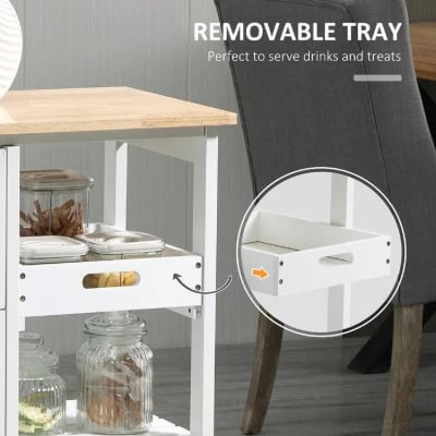 Kulinos Small Kitchen Island with Wheels