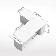 Picture of Jenesk – L-Shaped Natural Wood Desk with Drawers & Cabinet