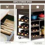 Asac Rolling Kitchen Island with Storage