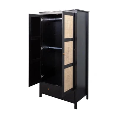 صورة خزانة ملابس أوريا – من الراتان والخشب الطبيعي