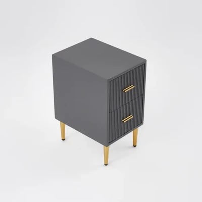 Picture of Crasmy Modern Nightstand with 2 drawers