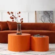 صورة آڤارا  طاولات متداخلة دائرية من الخشب الطبيعي