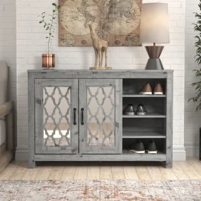 Gray Abbie-May 16 Pair Shoe Storage Cabinet