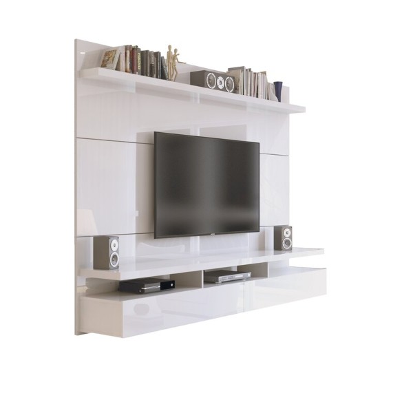 Vaca Floating Centre for TVs – Natural Wood Wall Unit