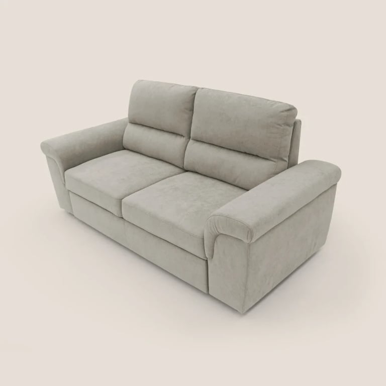 Picture of Minerva Pillow-Back Sofa – Soft Beige Comfort with Rolled Arm Design