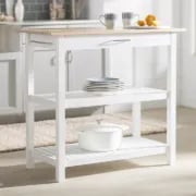 Moppi Solid Wood kitchen Island With Shelves